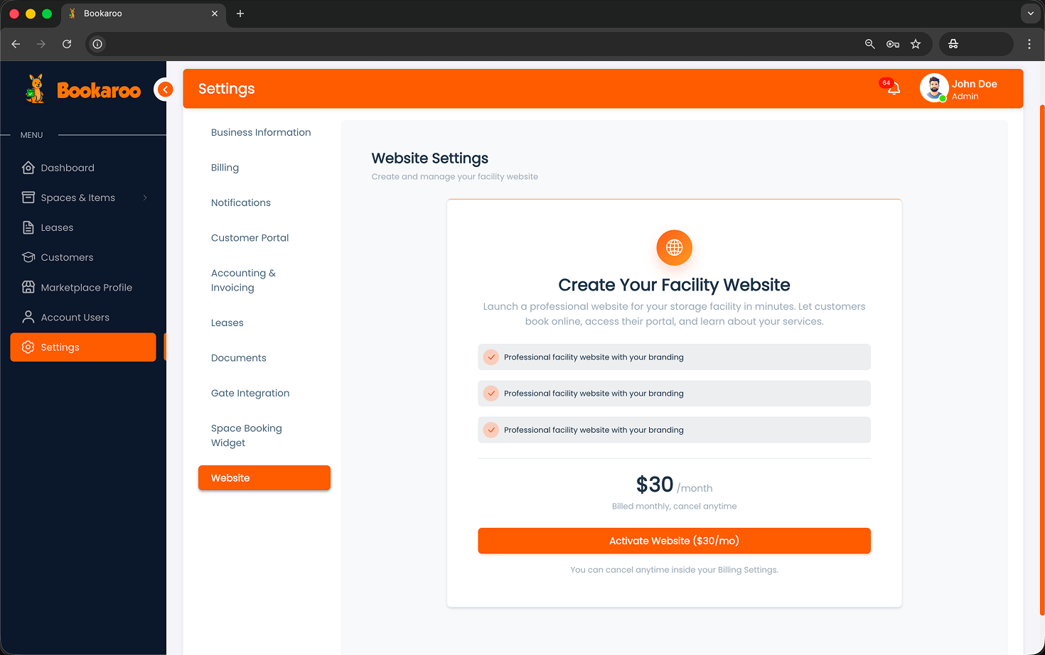 Enable website tools